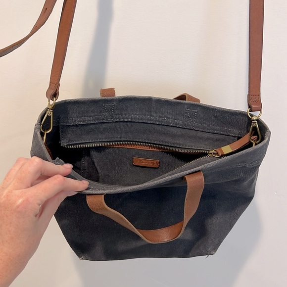 Madewell The Canvas Small Zip-Top Transport Crossbody in Navy - Picture 4 of 6